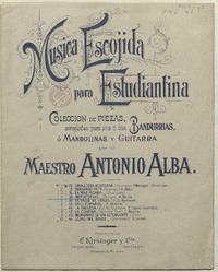 Mefistófele meditazione sul prologo [para] dos bandurrias y piano [música] : A. Boito ; arreglo de Antonio Alba.