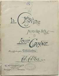 La Czarine mazurca russe [para] estudiantina [música] : Louis Ganne ; arreglo de A. Alba.