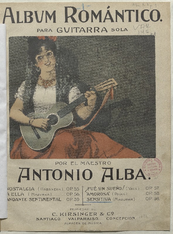 Sensitiva mazurca [para] guitarra [música] : Antonio Alba.