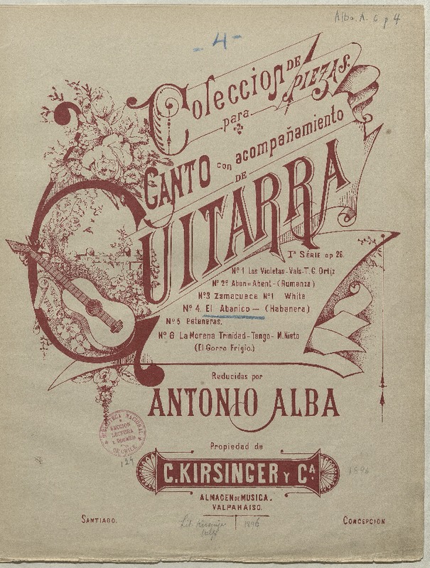 El Abanico habanera [para] canto y guitarra [música] : reducción de Antonio Alba.