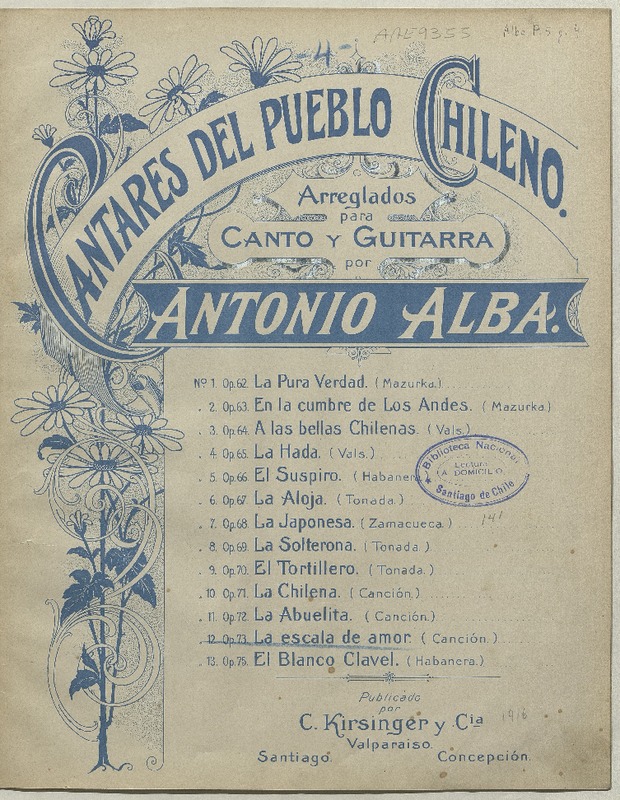 La Escala de amor canción [para] canto y guitarra [música] : Antonio Alba.