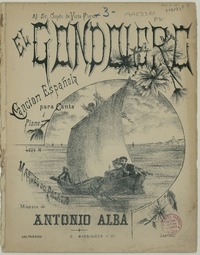 El Gondolero canción española ; para canto y piano [música] : música de Antonio Alba ; letra de Manuel del Palacio.