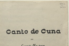 Canto de cuna [música] : von Carmela Mac-kenna.