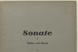 Sonate für Violine und Klavier  [música] von C. Mackenna de Cuevas.