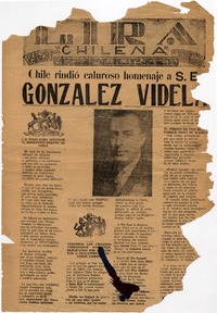 Chile rindió caluroso homenaje a S.E. González Videla.