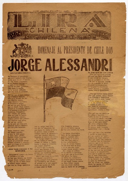 Homenaje al presidente de Chile don Jorge Alessandri.