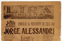 Homenaje al presidente de Chile don Jorge Alessandri.