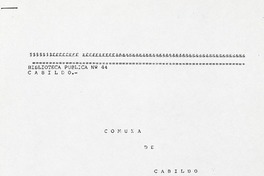 Comuna de Cabildo fundada: 20-marzo 1894. [manuscrito] :