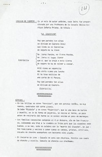 Canción de Cabrero  [manuscrito].