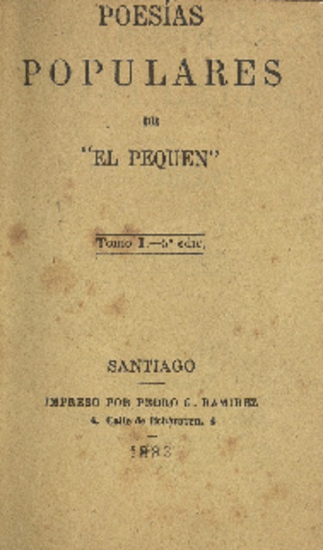 Poesías populares : tomo I de "El Pequén".