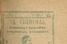 Horroroso asesinato del capellán : del Hospital del Salvador : enero 19 de 1905 por Negro Peluca.