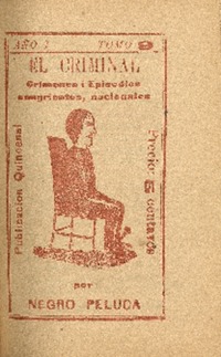 Sangriento drama de amor : una mujer adultera horriblemente asesinada : 1897 por Negro Peluca.
