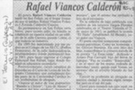 Rafael Viancos Calderón  [artículo] Adolfo Simpson T.