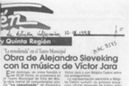 Obra de Alejandro Sieveking con la música de Víctor Jara  [artículo].