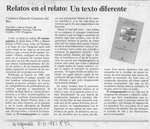 Relatos en el relato, un texto diferente  [artículo] Eduardo Guerrero del Río.