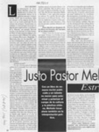 Justo Pastor Mellado, crítico  [artículo] Carlos Maldonado.