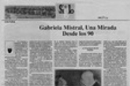 Gabriela Mistral, una mirada desde los 90  [artículo].