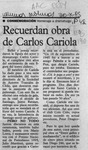 Recuerdan obra de Carlos Cariola