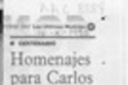 Homenajes para Carlos Cariola