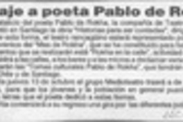 Homenaje a poeta Pablo de Rokha