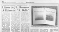 Libros de J. L. Rosasco a Editorial "A. Bello"  [artículo].