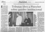 Tributan libro a Pinochet sobre quiebre institucional  [artículo] Boris Bezama.