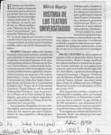 Historia de los teatros universitarios  [artículo] Wilfredo Mayorga.