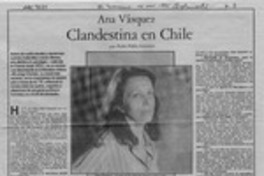 Clandestina en Chile  [artículo] Pedro Pablo Guerrero.