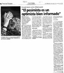 "El pesimista es un optimista bien informado"  [artículo] Claudia Sánchez R.