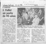 J. Valle, un poeta de 95 años  [artículo].