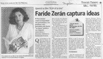 Faride Zerán captura ideas  [artículo].