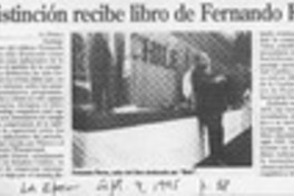 Distinción recibe libro de Fernando Flores  [artículo].