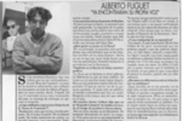 Alberto Fuguet, "Ya encontrarán su propia voz"  [artículo].
