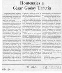 Homenajes a César Godoy Urrutia  [artículo] Luis Barría.