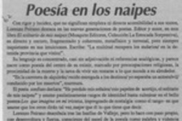 Poesía en los naipes  [artículo] Antonio J. Salgado.