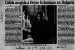 Cálida acogida a Bryce Echenique en Bulgaria  [artículo].