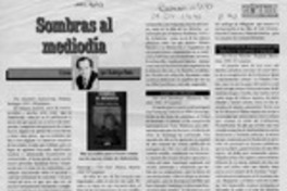 Sombras al mediodía  [artículo] Rodrigo Pinto.