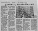 Jodorowsky, hacedor universal  [artículo] Rodrigo Atala.