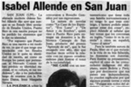 Isabel Allende en San Juan