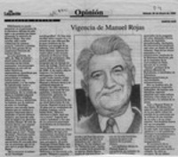 Vigencia de Manuel Rojas  [artículo] Martín Ruiz.