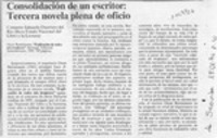 Consolidación de un escritor, tercera novela plena de oficio  [artículo] Eduardo Guerrero del Río.