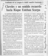 Claveles y un sentido recuerdo hacia Roque Esteban Scarpa  [artículo].