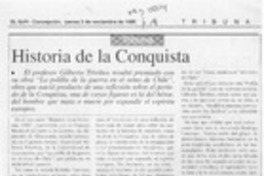 Historia de la Conquista  [artículo] Sergio Ramón Fuentealba.