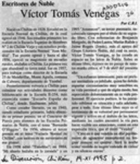 Víctor Tomás Venegas  [artículo] C. R. I.