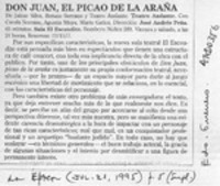 Don Juan, el picao de la araña  [artículo] Eduardo Guerrero.