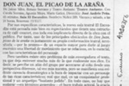 Don Juan, el picao de la araña  [artículo] Eduardo Guerrero.