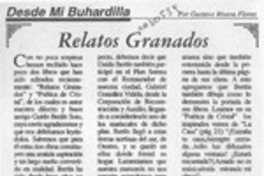Relatos granados  [artículo] Gustavo Rivera Flores.