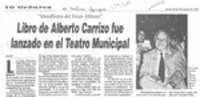 Libro de Alberto Carrizo fue lanzado en el Teatro Municipal