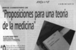 "Proposiciones para una teoría de la medicina"  [artículo] Ricardo Hodelin Tablada.