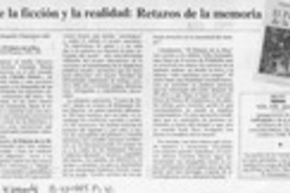 Entre la ficción y la realidad, retazos de la memoria  [artículo] Eduardo Guerrero del Río.